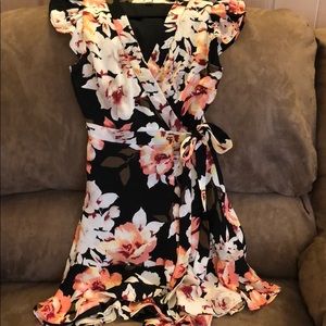 Francesca’s wrap around floral dress